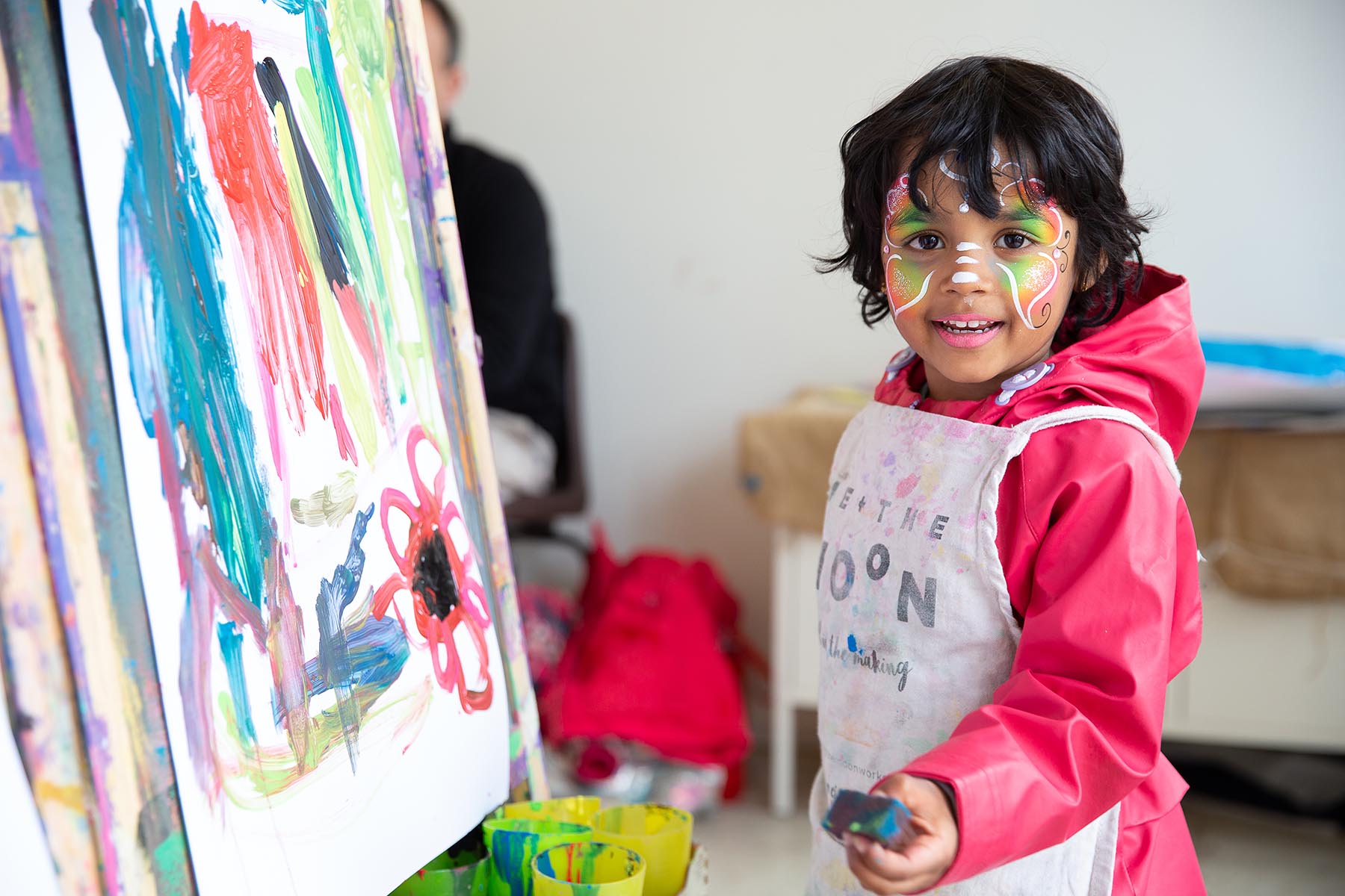 Freya Brhanavan (6) from Wicklow pictured unleashing some creative talents for Cruinniú na nÓg